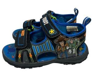 Disney Pixar Toy Story Blue Character Hook & Loop Sandals Toddler Boys Size 1